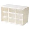 Organizer, plastic, white and clear, 7-1/8 x 4-5/8 x 3-7/8 inches with (9) removable drawers. Sold individually. image number 1
