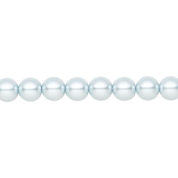 Pearl 200pk light blue, Preciosa Czech crystal 6mm round image number 0