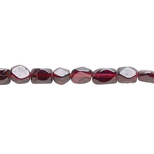 Rhodolite garnet 1pkg1, hand-cut faceted nugget bead 14 inch mini image number 0