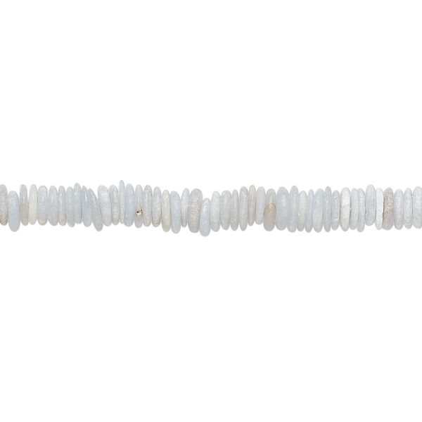 Angelite 1pkg1, hand-cut rondelle bead natural 8 inch 4x1mm-6x2mm image number 0