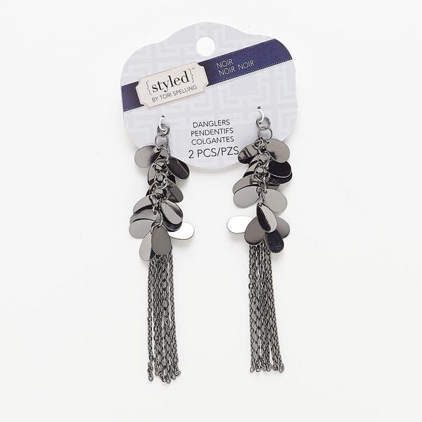 Focal, gunmetal-finished steel, 4x1 inches. Sold per pkg of 2. image number 0