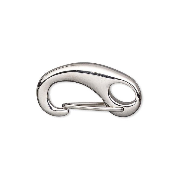 Clasp, self-closing lobster claw, stainless steel, 26x13mm. Sold individually. image number 0