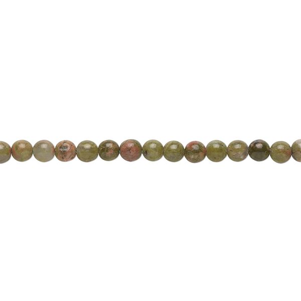 Unakite 1pkg1, round bead natural 15.5-16 inch 3mm image number 0
