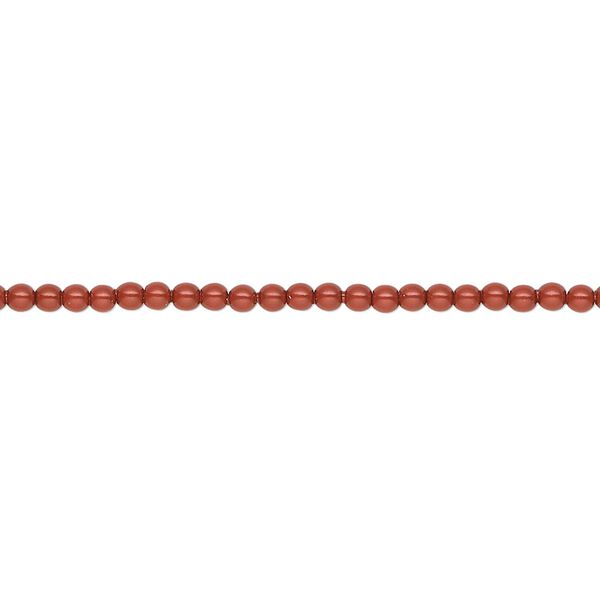 Pearl 1000pk dark coral pearl, Swarovski® 2mm round 5810 image number 0