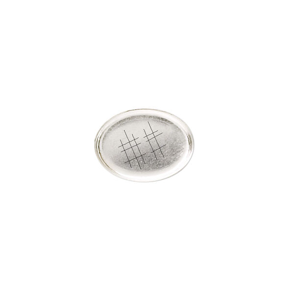 Bezel cup, sterling silver, solid back, 14x10mm oval. Sold per pkg of 2. image number 0