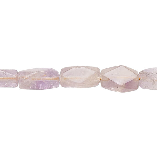 Amethyst / ametrine 1pkg1, hand-cut faceted square tube bead 13 inch 9x5mm-12x7mm image number 0