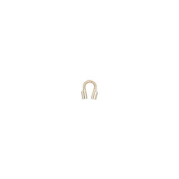 Wire protector, Accu-Guard™, 14Kt gold-filled, 4mm tube, 0.8mm inside diameter. Sold per pkg of 10. image number 0