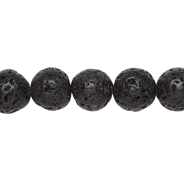 Lava rock 1pkg1, round bead B grade, 15.5-16 inch 10mm image number 0