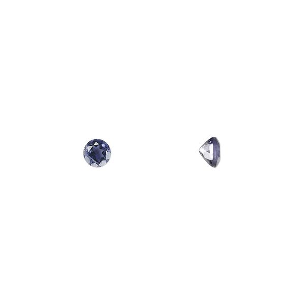 Iolite 1pkg2, hand-cut faceted round gem natural 4mm image number 0