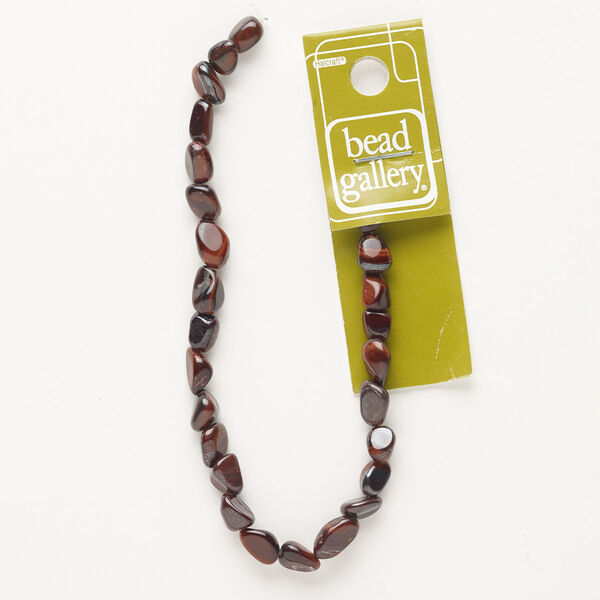 Red tigereye 1pkg1, nugget bead natural 8 inch mini image number 0