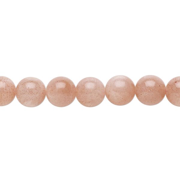 Pink flake moonstone 1pkg1, round bead natural 8 inch 8mm image number 0