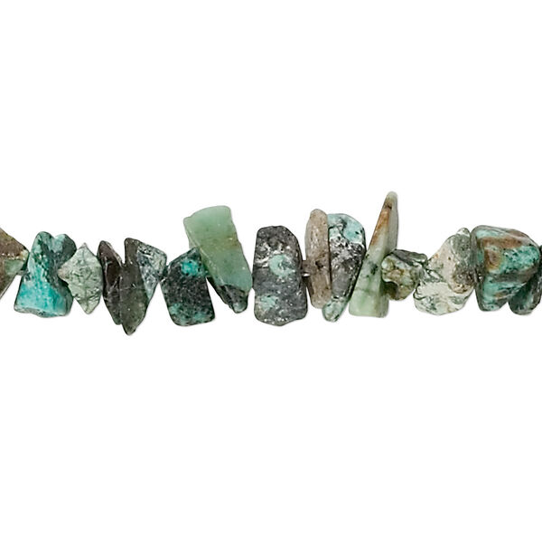 African "turquoise" 1pkg1, chip bead 32 inch small to large image number 0