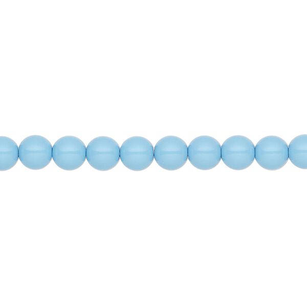 Pearl 50pk aqua blue, Preciosa Czech crystal 5mm round image number 0