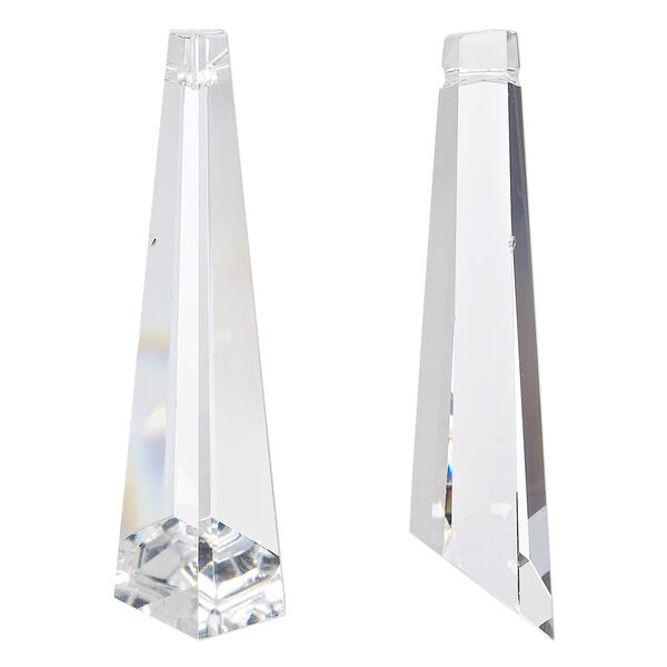 Suncatcher 1pk clear, Asfour Crystal 61x14mm top-drilled 6-sided graduated prism image number 0