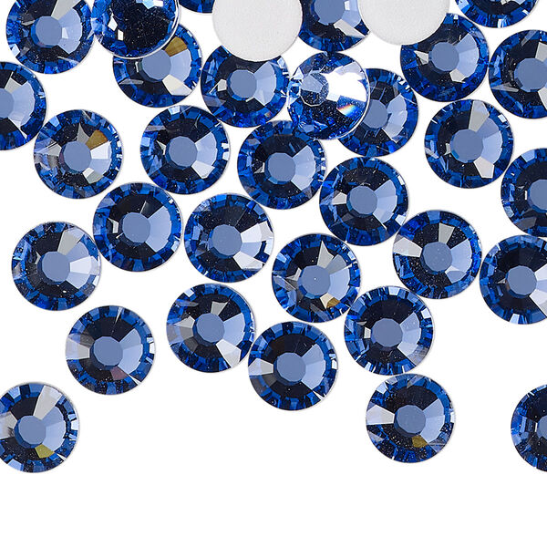 Flat back 144pk blue violet foil back, Preciosa MAXIMA Czech crystal rhinestone 7.069-7.272mm chaton rose round SS34 image number 0