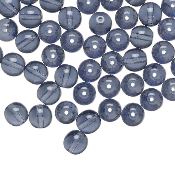 Czech glass 1pkg60, round druk bead Montana blue 6mm image number 0