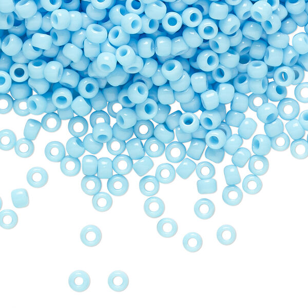 Seed bead, TOHO BEADS®, glass, pkg/250g, #8 round, opaque turquoise blue (TR-08-43). image number 0