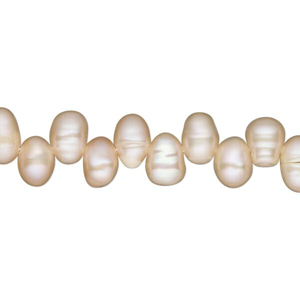 Pearl, cultured freshwater, mauve, 6x4mm-8x5mm top-drilled rice, C grade, Mohs hardness 2-1/2 to 4. Sold per 15-inch strand. image number 0