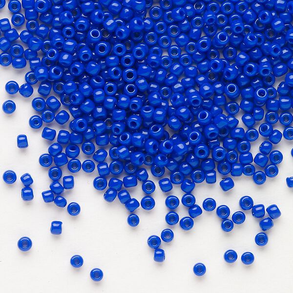 Seed bead, TOHO BEADS®, glass, pkg/250g, #11 round, opaque navy blue (TR-11-48). image number 0
