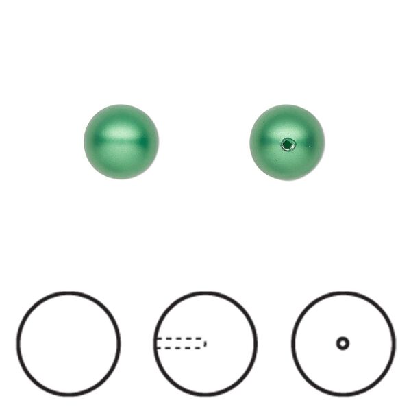 Pearl 4pk eden green, Crystal Passions® 8mm round 5818 image number 0
