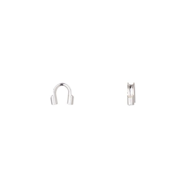 Wire protector, Accu-Guard™, silver-plated brass, 5mm tube. Sold per pkg of 500. image number 0