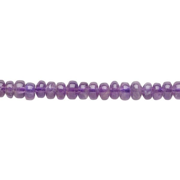 Amethyst 1pkg1, rondelle bead natural 15.5-16 inch 4x2mm image number 0
