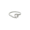 Ring, Sure-Set™, sterling silver, swirl band with 5mm 6-prong round setting, size 6. Sold individually. image number 0