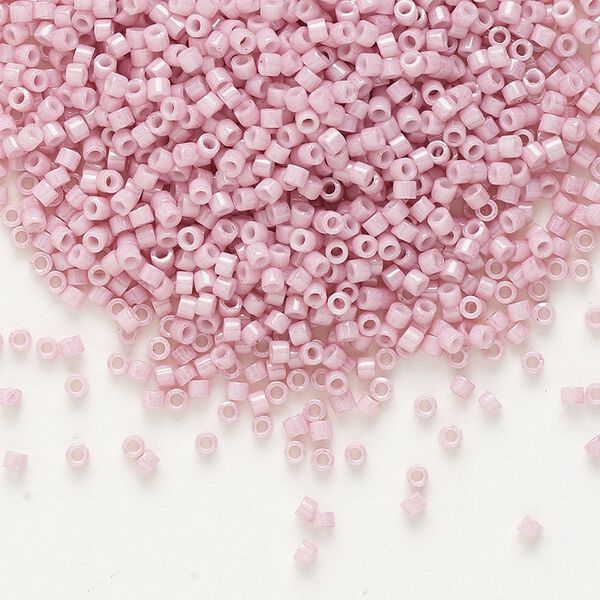 Seed bead, Delica®, glass, pkg/50g, #11 round, opaque glazed luster antique rose (DB-0210). image number 0
