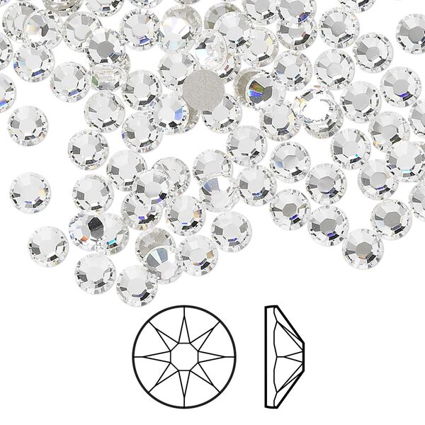 Flat back 144pk crystal foil back, Crystal Passions® 3.8-4mm rose round SS16 2088 image number 0