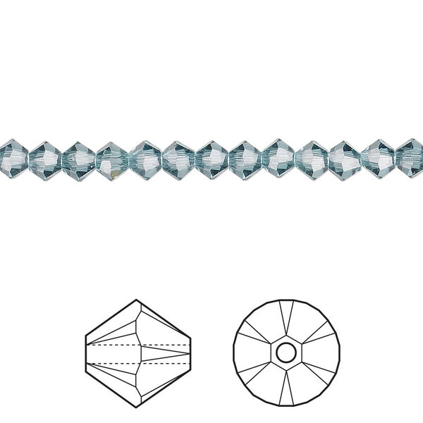 Bead 48pk Indian sapphire, Crystal Passions® 4mm bicone 5328 image number 0