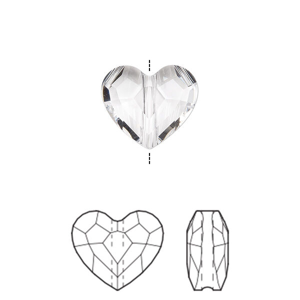 Bead 72pk crystal, Swarovski® 12mm love 5741 image number 0