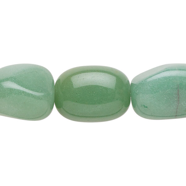 Green aventurine 1pkg1, tumbled nugget bead natural 15.5-16 inch large image number 0
