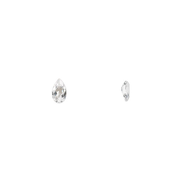 White topaz 1pkg4, hand-cut faceted pear gem natural A grade, 5x3mm image number 0