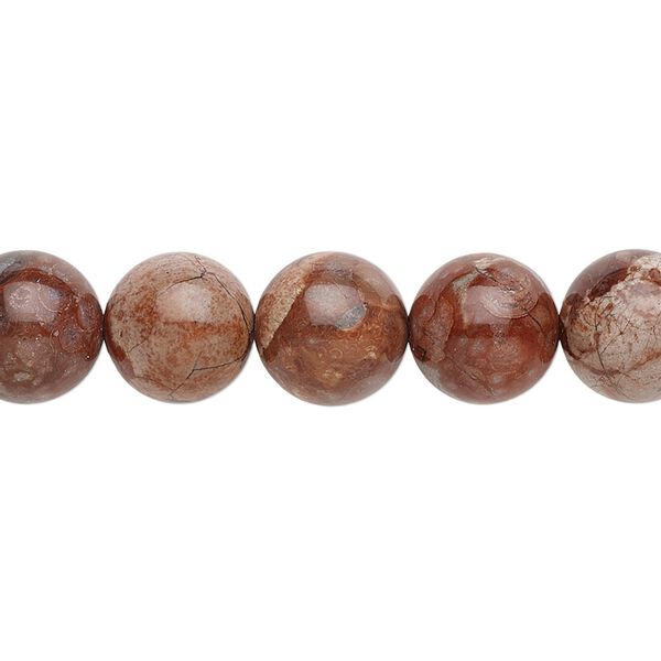 Pomegranate jasper 1pkg1, round bead natural 15.5-16 inch 10mm image number 0