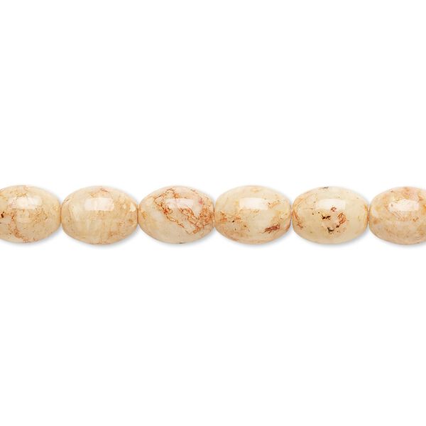 Riverstone 1pkg1, oval bead 15.5-16 inch 8x6mm image number 0