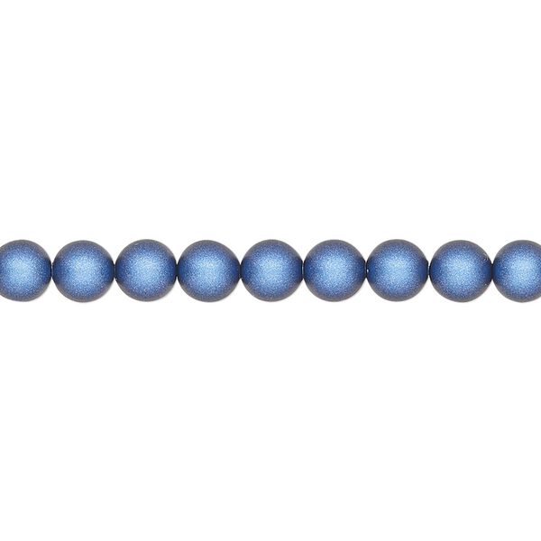 Pearl 500pk iridescent dark blue, Swarovski® 5mm round 5810 image number 0