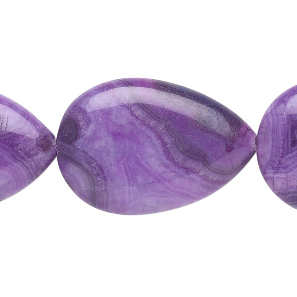 Crazy lace agate 1pkg1, teardrop bead 8 inch 30x20mm image number 0