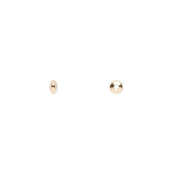 Bead, 14Kt gold-filled, 3.5x2mm smooth saucer. Sold per pkg of 20. image number 0