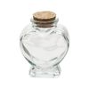 Bottle, glass and cork, clear, 3x2-1/2 inch glass heart with cork stopper and 1-inch opening. Sold individually. image number 1