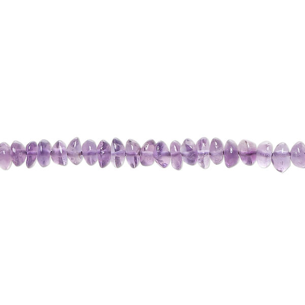 Amethyst 1pkg1, hand-cut saucer bead natural 14 inch 3x1mm-5x3mm image number 0