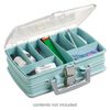 Tote, Plano® Creative Options, plastic, clear, teal and grey, 12-5/8 x 8-7/8 x 4-1/8 inches. Sold individually. image number 0