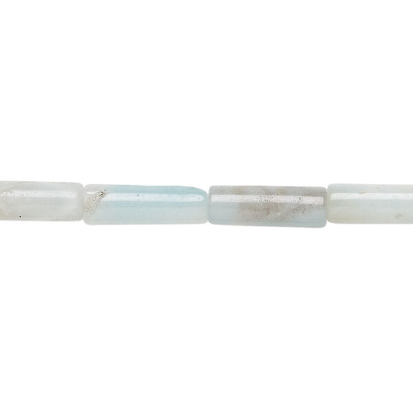 Amazonite 1pkg1, tube bead natural 15.5-16 inch 13x4mm image number 0