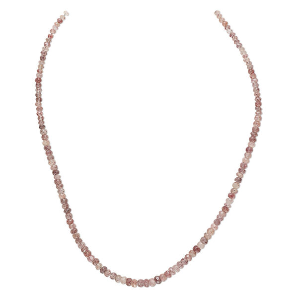 Strawberry quartz 1pkg1, hand-cut faceted rondelle bead natural 15.5-16 inch graduated 4x3mm-5x3mm image number 0