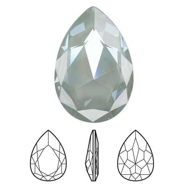 Fancy stone 1pk crystal agave ignite LacquerPRO, Crystal Passions® 30x20mm pear 4327 image number 0