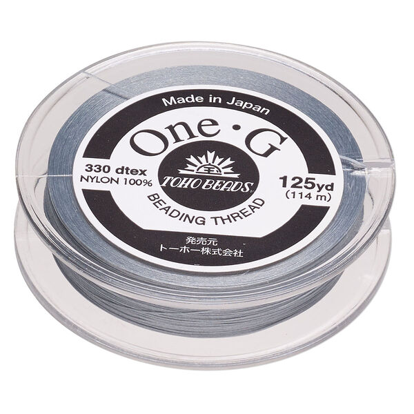 Thread, One-G™, nylon, pkg/125 yards, grey, size 0. image number 0