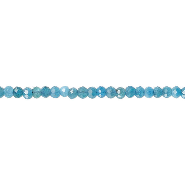 Blue apatite 1pkg1, faceted rondelle bead natural 15.5-16 inch 2.5x2mm-3x2.5mm image number 0
