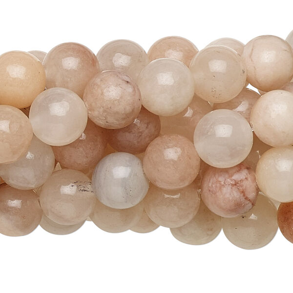 Pink aventurine 1pkg10, round bead natural 15.5-16 inch 8mm image number 0