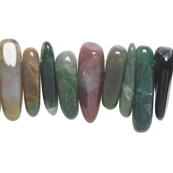 Fancy jasper 1pkg1, top-drilled Hawaiian chip bead natural 15.5-16 inch extra-large image number 0
