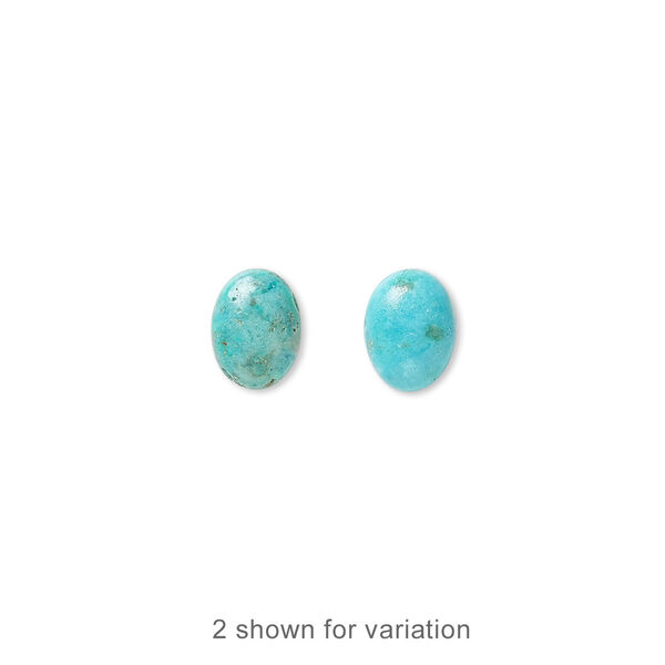 Turquoise 1pkg4, calibrated oval cab 8x6mm image number 0