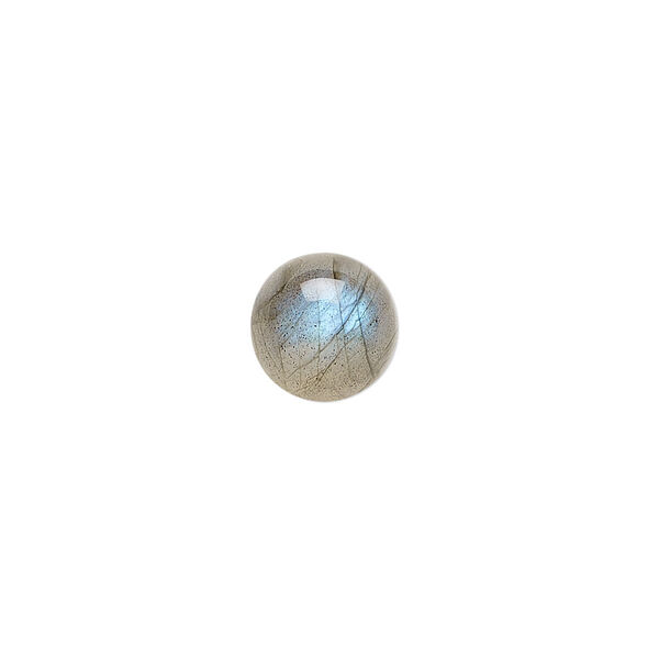 Labradorite 1pkg1, hand-cut calibrated round cab natural A- grade, 10mm image number 0